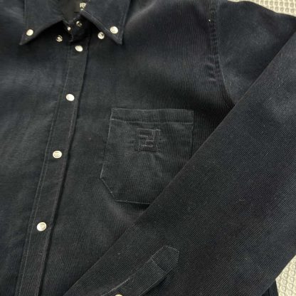  FENDI Blue corduroy shirt For Men 2025SS #4192 - Image 6