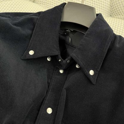  FENDI Blue corduroy shirt For Men 2025SS #4192 - Image 4