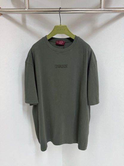 REPLICA GUCCI EMBROIDERED COTTON JERSEY T-SHIRT FOR MEN #4187