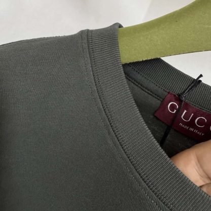 REPLICA GUCCI EMBROIDERED COTTON JERSEY T-SHIRT FOR MEN #4187 - Image 6