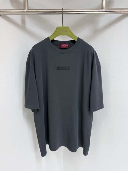 REPLICA GUCCI EMBROIDERED COTTON JERSEY T-SHIRT FOR MEN #4188