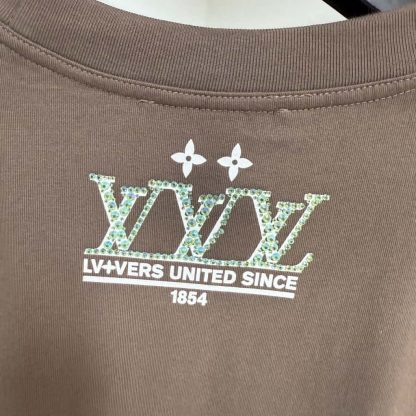 Louis Vuitton Washed Embellished Cotton T-Shirt 2025 #4197 - Image 8
