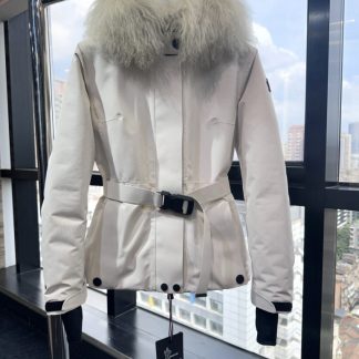 Replica Moncler Laplance GORE-TEX Shearling-Trimmed Hooded Down Ski Jacket Women White