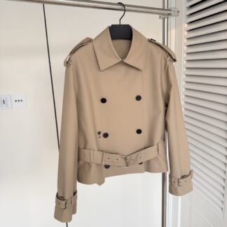 Christian Dior 26SS Bee Embroidery Short Trench Coat