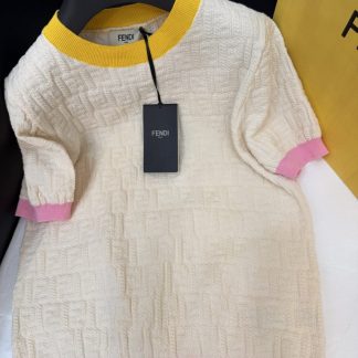 Replica Fendi Color Block Knitted Shirt