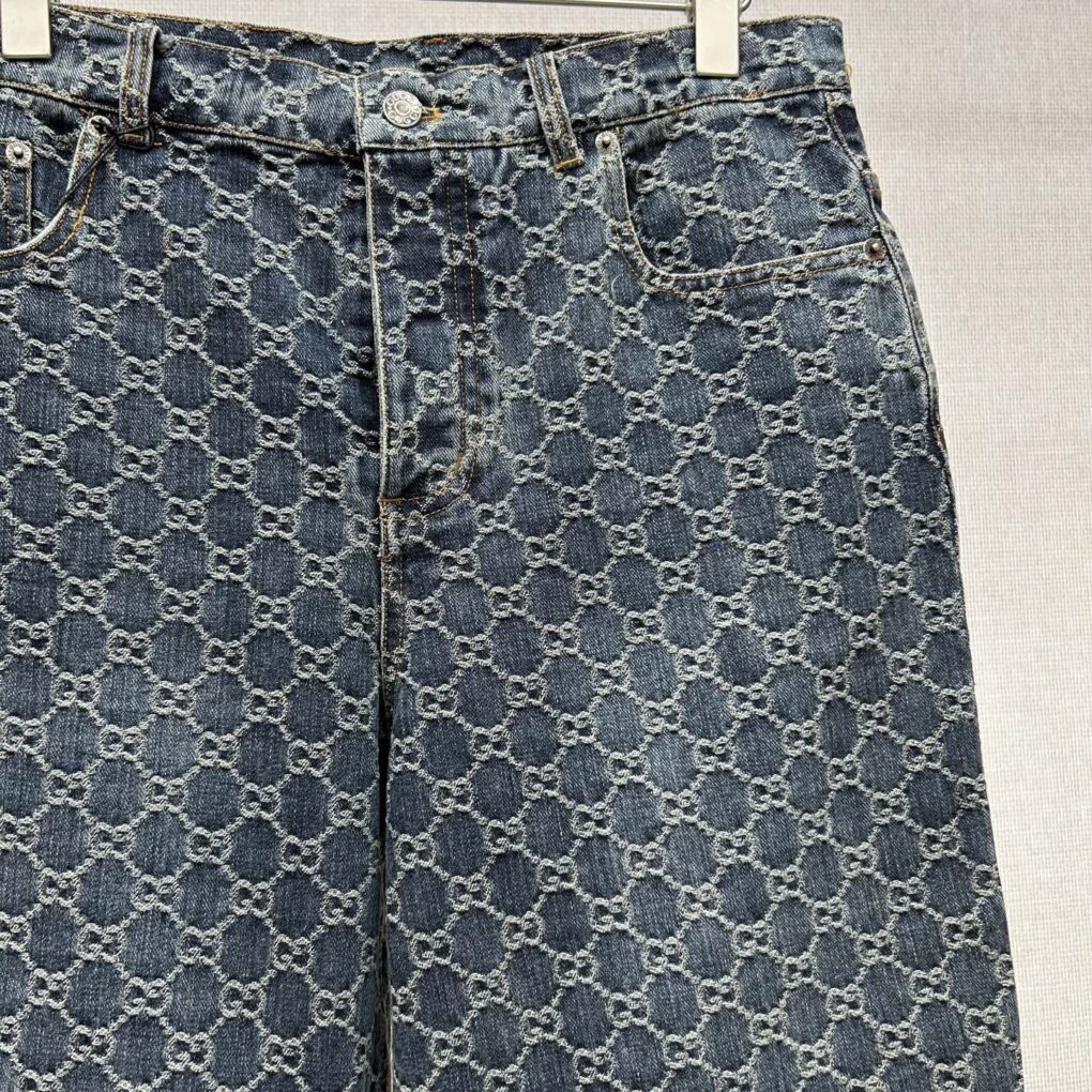 Peter'albums Gucc1 Denim Shorts Set 2 - Exclusive Real-Shot Background - Image 3