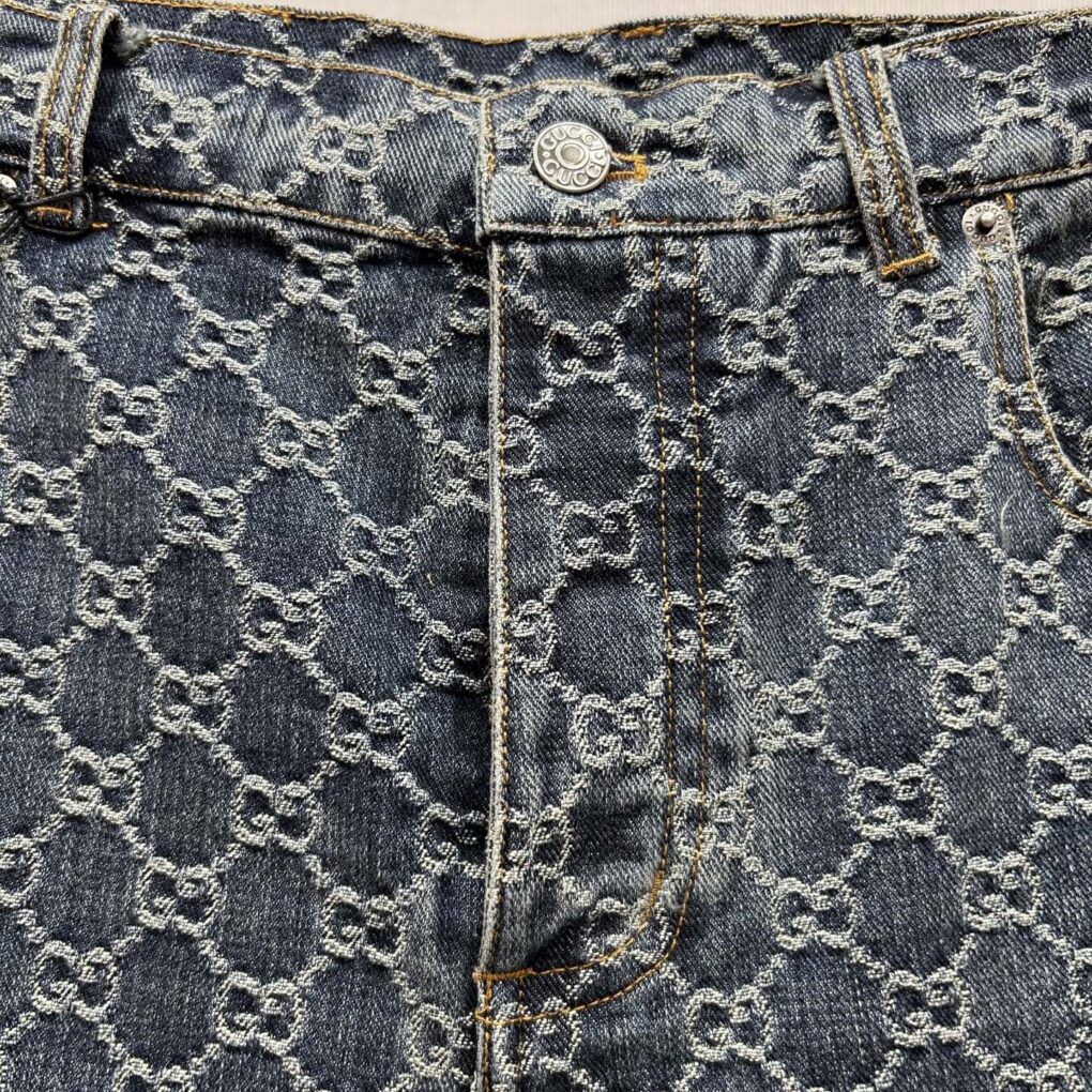 Peter'albums Gucc1 Denim Shorts Set 2 - Exclusive Real-Shot Background - Image 6