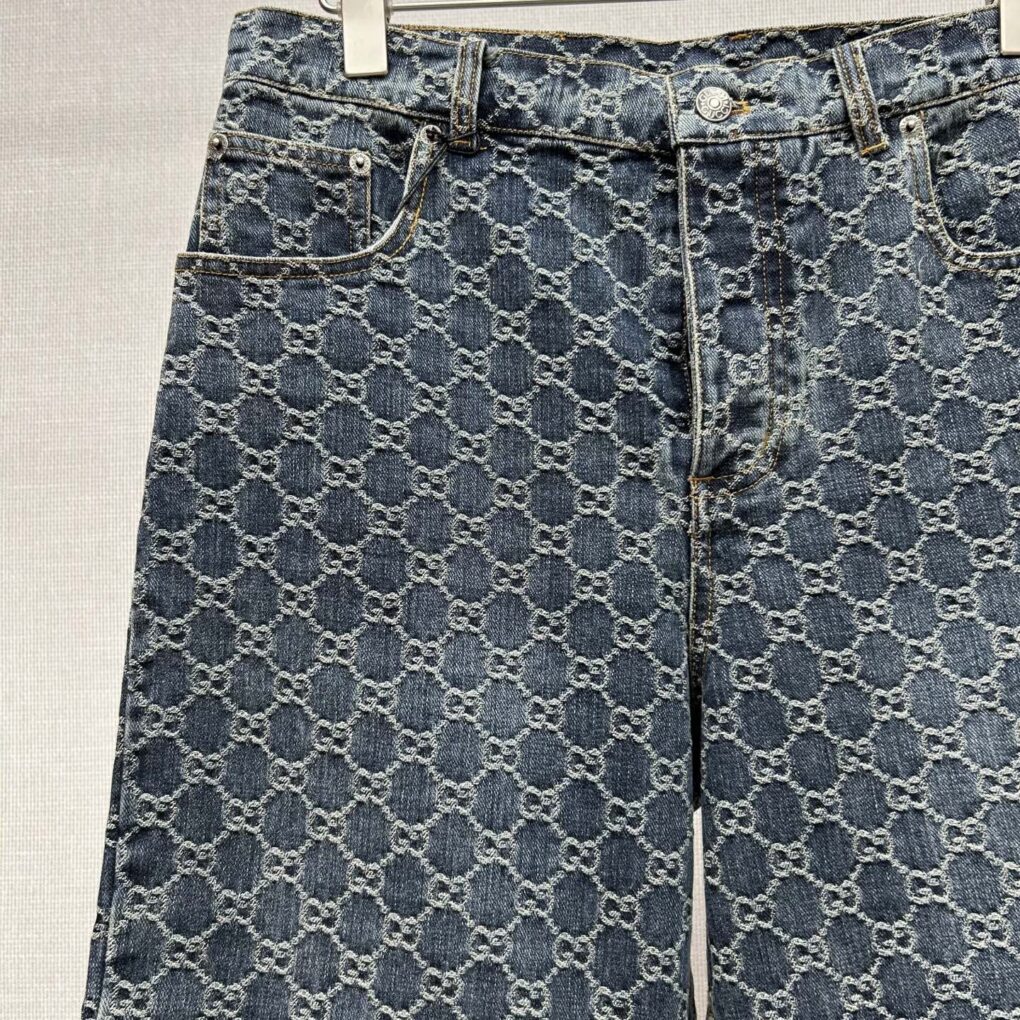 Peter'albums Gucc1 Denim Shorts Set 2 - Exclusive Real-Shot Background - Image 2