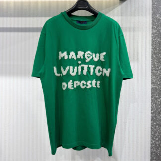 Louis Vuitton 26 Yarn Embroidery Round Neck Short Sleeve