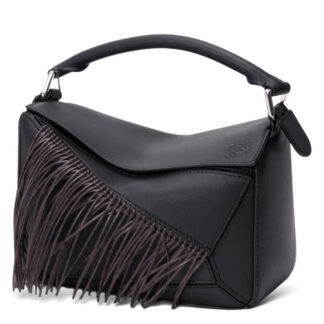 Replica Loewe Fringe Small Puzzle Bag In Classic Calfskin