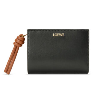 Replica Loewe Knot Compact Wallet In Shiny Nappa Calfskin