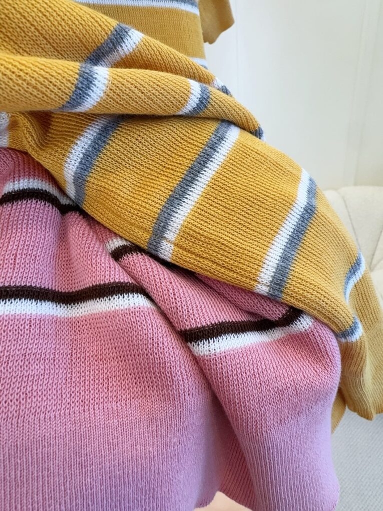 MIU MIU Colorful Striped Knit Polo Shirt For Women - Image 12