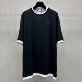PRADA Double Layer Tag T-Shirt For Men